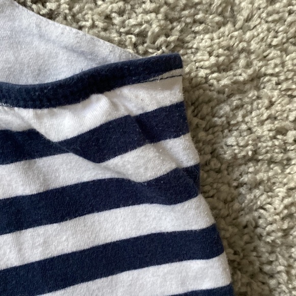 Navy and white horizontal stripes sailor top - Picture 15 of 16